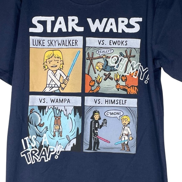Boys/Men Disney Star Wars “Luke skywalker vs.” graphic T-Shirt. Size small. - Picture 3 of 5